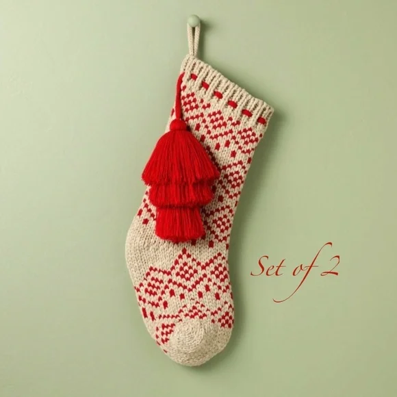 Hearth & Hand Magnolia Fair Isle Knit Christmas Stocking